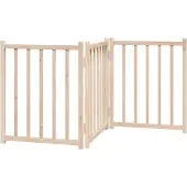 vidaXL hundelåge 3 paneler 150 cm foldbar massivt gran