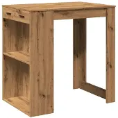 vidaXL barbord 102x70x103,5 cm konstrueret træ gammelt trælook