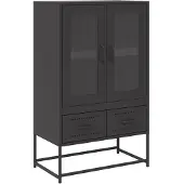 vidaXL skab 68x39x111,5 cm stål sort