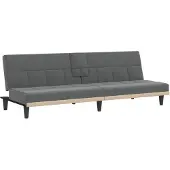 vidaXL Sovesofa Med Kopholdere Stof - Mørkegrå