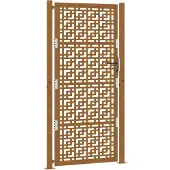 vidaXL havelåge 100x200 cm vejrbestandigt stålkorsdesign