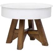 vidaXL Sofabord 60x45 Cm Blandet Genbrugstræ - Hvid