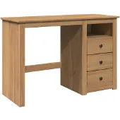 vidaXL skrivebord PANAMA 112x45x75 cm massivt fyrretræ