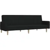 vidaXL 2-personers sovesofa stof sort