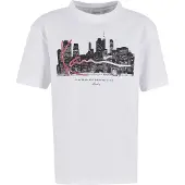 Karl kani Shirts 'Skyline' carminrød / sort / hvid