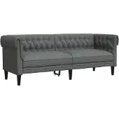 vidaXL 3-personers Chesterfield-sofa stof mørkegrå