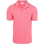 Sun68 Pooshirt Små Stribet Krave Rosa yserød måe