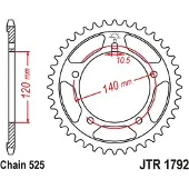 ItalyRacing 525 Jtr1792.41zbk Steel Bagtandhjul