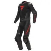 Dainese Demon Sprint 2-delt Læderdragt Sort/Rød 52
