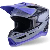 Alpinestars S-M3 Jettson Crosshjelm Grå/Lilla L