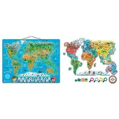 Clementoni Magnetisk World Geo 6-delt Puslespil