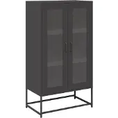 vidaXL højskab 68x39x123 cm stål sort