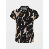 KOROSHI Bluse creme / sand / sort