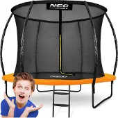 Neo-Sport 8 pėdų / 252 cm profiliuotas sodo batutas su vidiniu tinklu „“