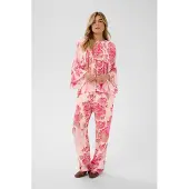 Saint tropez Bluse 'PollyanaSZ' beige / lys pink / rød