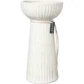 ERNST løgvase riflet 19 cm Naturhvid
