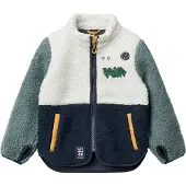 Liewood Fleecejakke 'Nolan' navy / grøn / smaragd / hvid