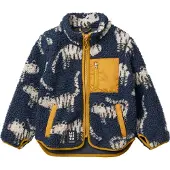 Liewood Fleecejakke - Teddy - Nolan - Tiger/Classic Navy - - 7 år (122) - Fleecejakke