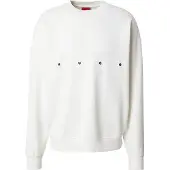 HUGO Sweatshirt i bomuld med logobroderi og grafisk print