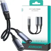 JOYROOM SY-C03 2-i-1 lydadapter - sort