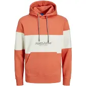Jack & Jones Sweatshirt 'JORLakewood' mandarin / sort / offwhite
