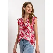 Street One Bluse beige / pink / hvid