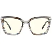 Gunnar Optiks KAI-03309, Kvinder, Firkant, Klassisk, Blå, Brun, Nylonpolymer, 1 År