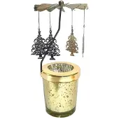Melitt Rotating Candle Holder Candlelight Dinner Props Rotating Projection Candle Holder,Tree