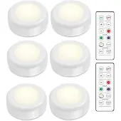 INF LED Spotlights - Sæt med 6 lys og 2 fjernbetjeninger