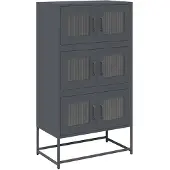 vidaXL højskab 68x39x123 cm stål antracitgrå