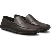 BOSS BOSStil mænd. 50568700 Noel mørkebrun læderloafers (40), Fast, Ingen, Casual, Klassisk
