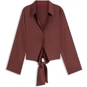 HUGO Errika 10260682 Red Langærmet Bluse