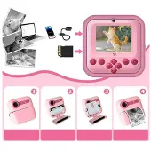 Wozinsky WDT-03 Thermal Printer Camera for Kids - Pink