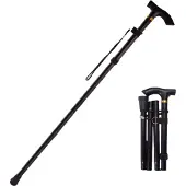 INF Foldbare trekkingstave til vandreture Black