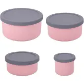 Semoic Silicone fødevareopbevaringsbeholdere med låg – lækagefri