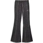 Puma Snake Print Pack Flared Slim Pants Women, Clothing, Black, XS
