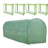 MonsterShop Polytunnel 25mm 6m x 3m med reoler