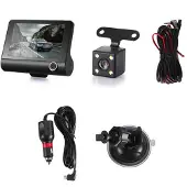 Semoic 4-tommer bil-DVR-dashkamera med HD-skærm 1080p