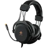 Deltaco DH310 Gaming Headset 57mm, LED, sort