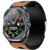INF Smartwatch med luftpumpe, blodtryk og EKG-overvågning, kompatibel med HealthWear-appen Brown
