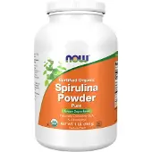 Now , Certificeret Ægte Spirulina Powder, 1 lb (454 g)