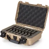 Nanuk 909 case with foam inserts for 8 knives, zand