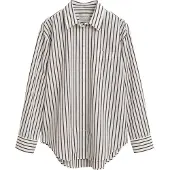 Gant Ganttil kvinder. 4300239 Klassisk stribet popelinskjorte Relaxed Fit hvid (36), Casual, Bomuld, Lange ærmer