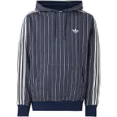 Adidas Sweatshirt 'PINSTRIPES' blå-meleret / hvid