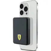 Ferrari Powerbank Metal Logo MagSafe 15W 5000mAh - sort