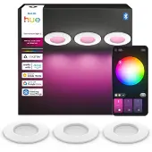Philips Hue Slim indbygningsspot 90 mm Hvid - 3-pak