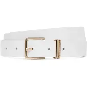 Tommy Hilfiger Bælte 'Buckle Logo Keeper' uldhvid