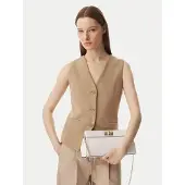 Tommy Hilfiger Clutch 'Modern Chain TH Monogram Clasp Clutch' creme