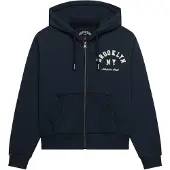 Superdry Sweatjakke 'ATH ESS' marin / hvid