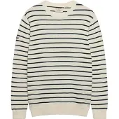 Superdry Superdrytil mænd. M6110727A Merchant Breton-jumper i beige (L), Casual, Bomuld